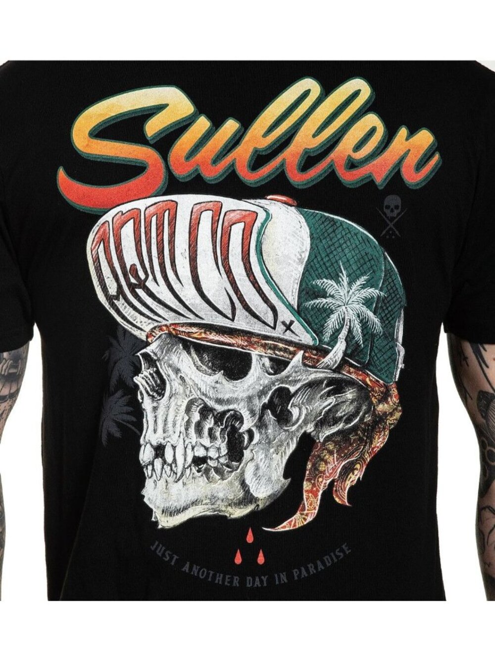 SULLEN 'Another Day' Mens Big & Tall XXL Short‎ Sleeve Tattoo Art Cotton T-Shirt